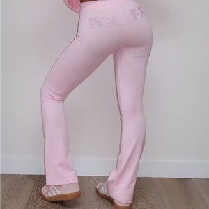 White Fox-Always Shining Flare Pants Posy-Bedazzled Butt Spellout-Y2K-New-S